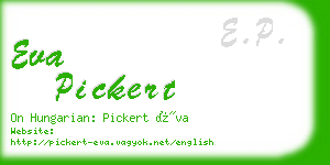 eva pickert business card